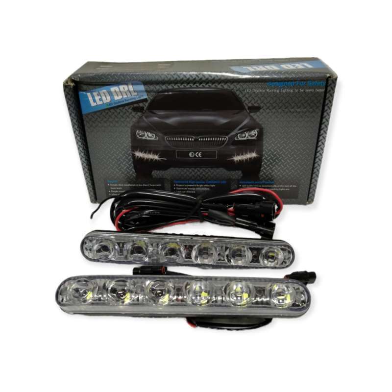 Jual Drl Lampu Led Bumper Grill 6 Titik Putih Universal di Seller ...