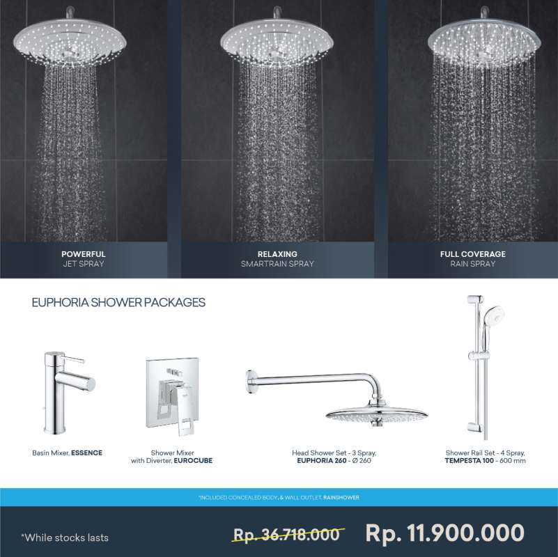 Jual Grohe Euphoria Shower Packages di Seller Galleria Pematang, Kab. Tangerang Blibli