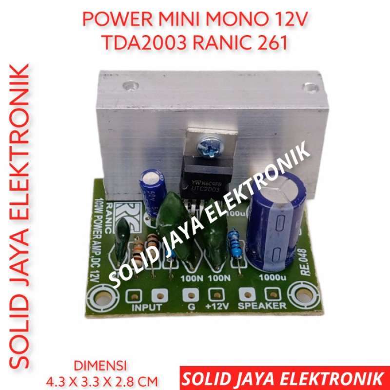Promo KIT POWER MINI MONO 12V DC TDA2003 12 VOLT V AMPLIFIER AMPLI