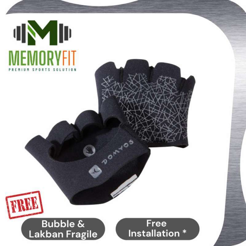 Jual Domyos Grip Pad Weight Training Gloves / Glove / Hand Wrap di