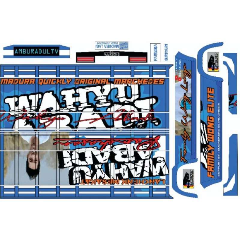 Jual Abadi Besar Ukuran Murah Truk Papercraft Wahyu Skala Stiker 16