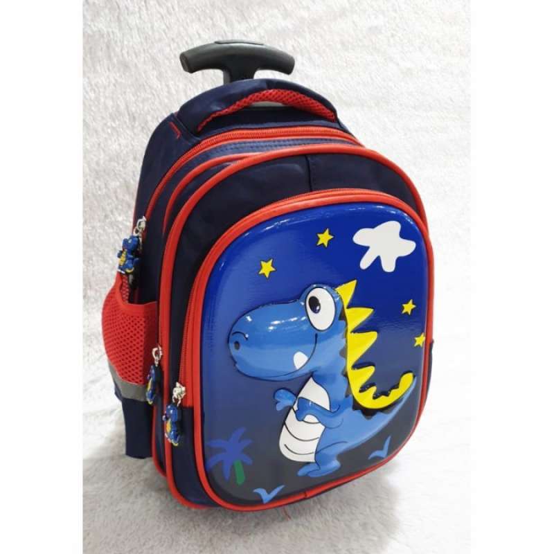 Jual Tas trolley ransel sekolah anak TK dinosaurus Dino tas koper troly