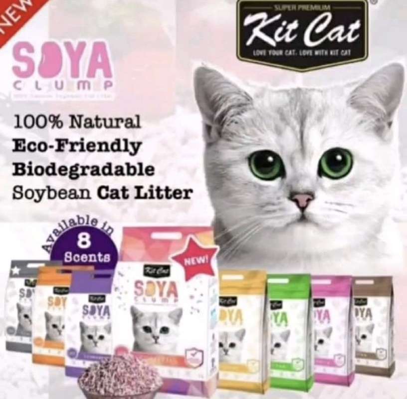 Promo Kitcat Soya Clump Cat Litter 7liter Pasir Kucing Kitcat tofu
