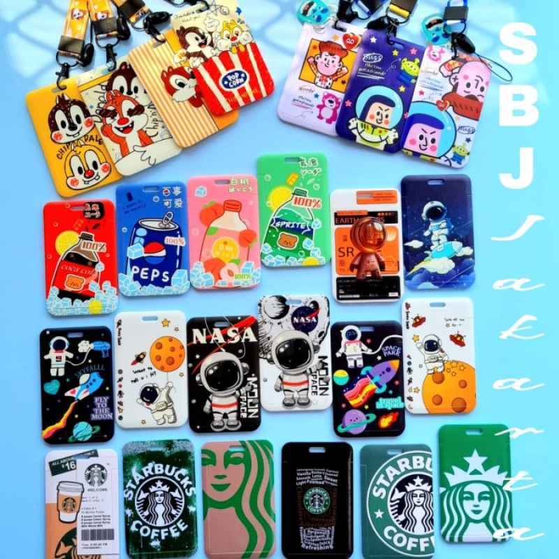 Promo Tempat Kartu Id Card Holder / Name Tag Ada Tali Lanyard Bahan