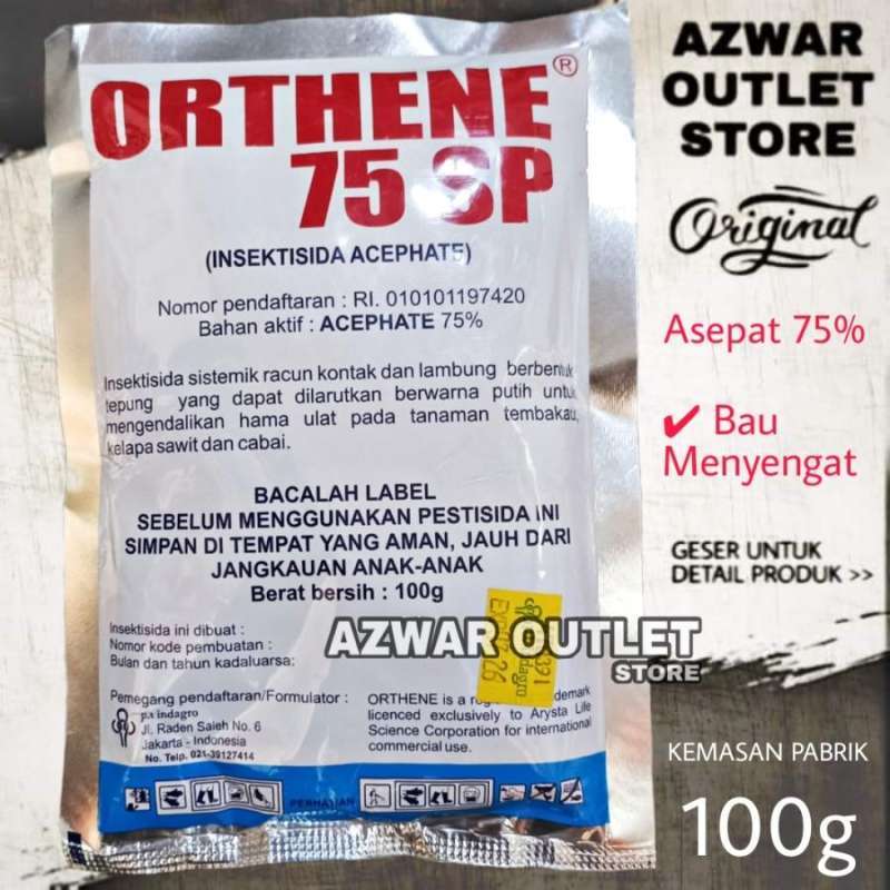 Jual Racun Hama Ulat Bahan Aktif Asefat Asepat | Orthene 75sp Original ...