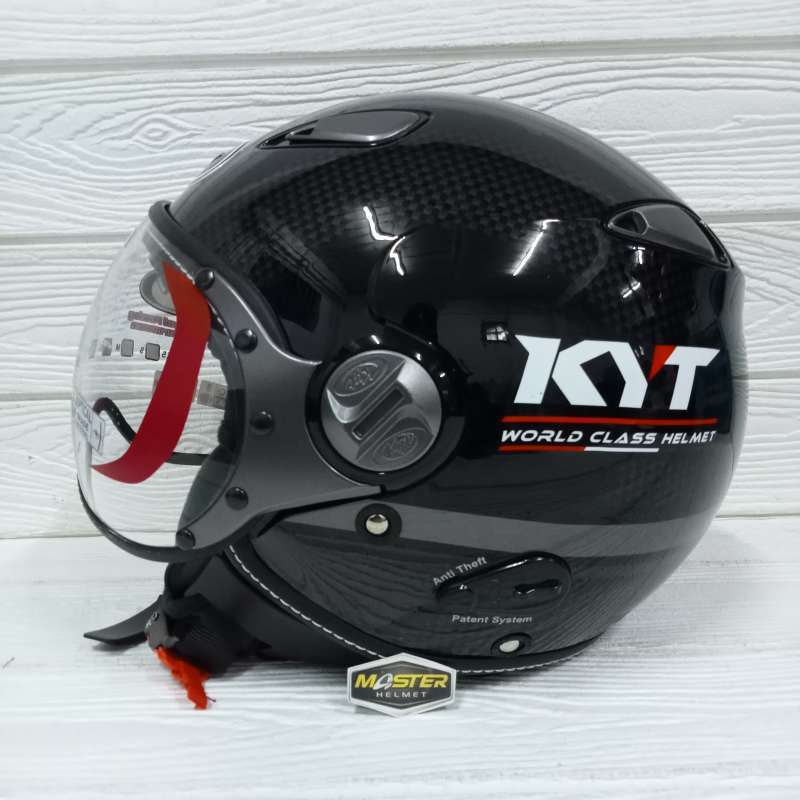 Promo HELM KYT ELSICO 3 BLACK GUNMETAL HALF FACE HELMET RETRO SNI