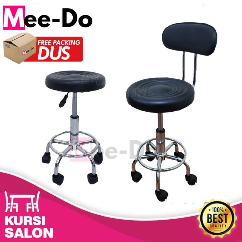 Jual Kursi Salon Hidrolik Bulat / Barstool / Kursi Lab Roda / Bangku