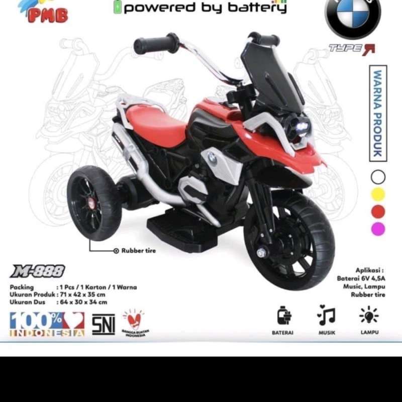 Jual Motor Aki Cash Anak Pmb Ada Musik Lampu Utk Anak Usia 1,5 Thn Ke