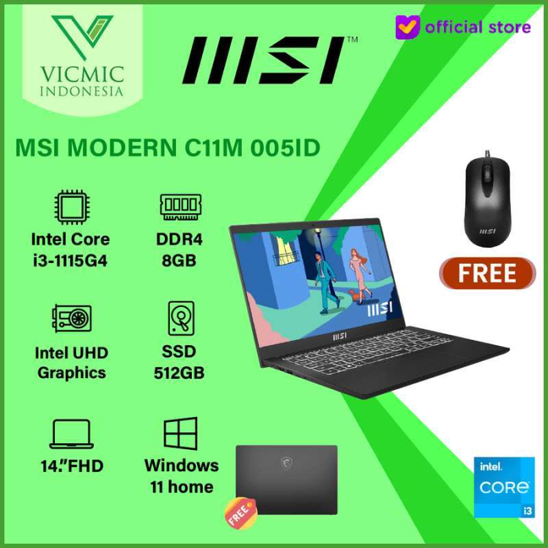 MSI Modern 14 B11 14 | i3-1115G4 | Ram 8Gb | SSD 256Gb | Windows 11 - Ricondizionato - Come nuovo prezzi offerte online