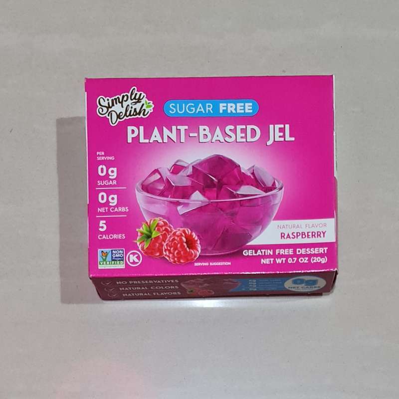 Jual Simply Delish Raspberry Plant Based Jel Gelatin & Sugar Free 20