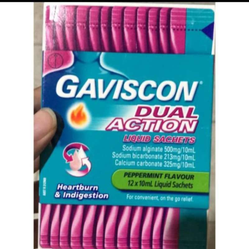 Jual Gaviscon Dual Action Liquid Sachet Pepermint Flavor 12X10Ml Obat
