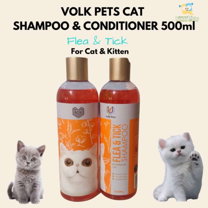 Promo [NO BRAND] VOLK PET CAT SHAMPOO FLEA &TICK FORMULA 500ml SHAMPO ANTI KUTU KUCING Diskon