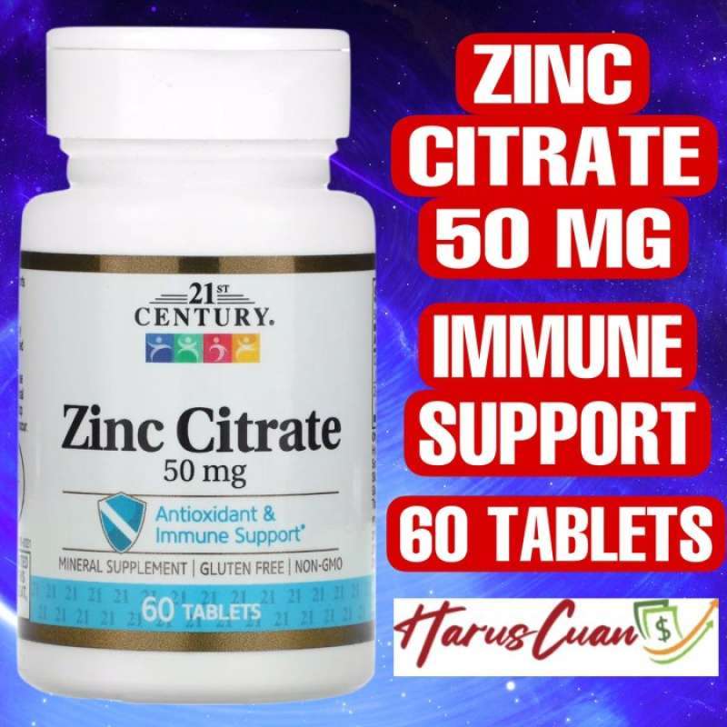 Jual 21St Century Zinc Citrate 50 Mg 60 Tablets di Seller PALANG MERAH ...