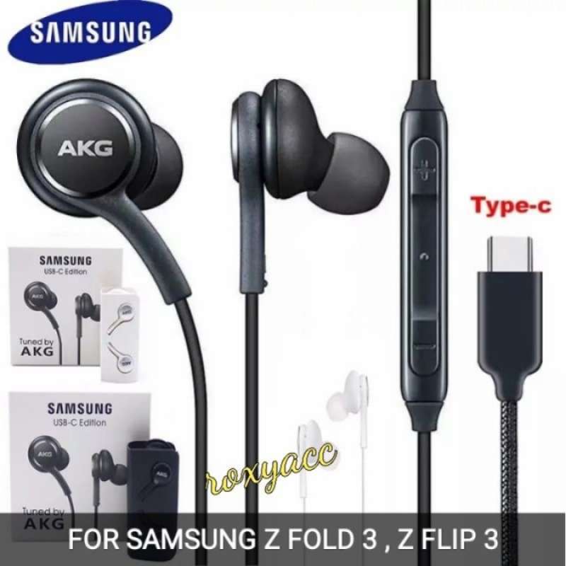 Jual headset Samsung galaxy Z fold 3 earphone stereo bass AKG galaxy Z