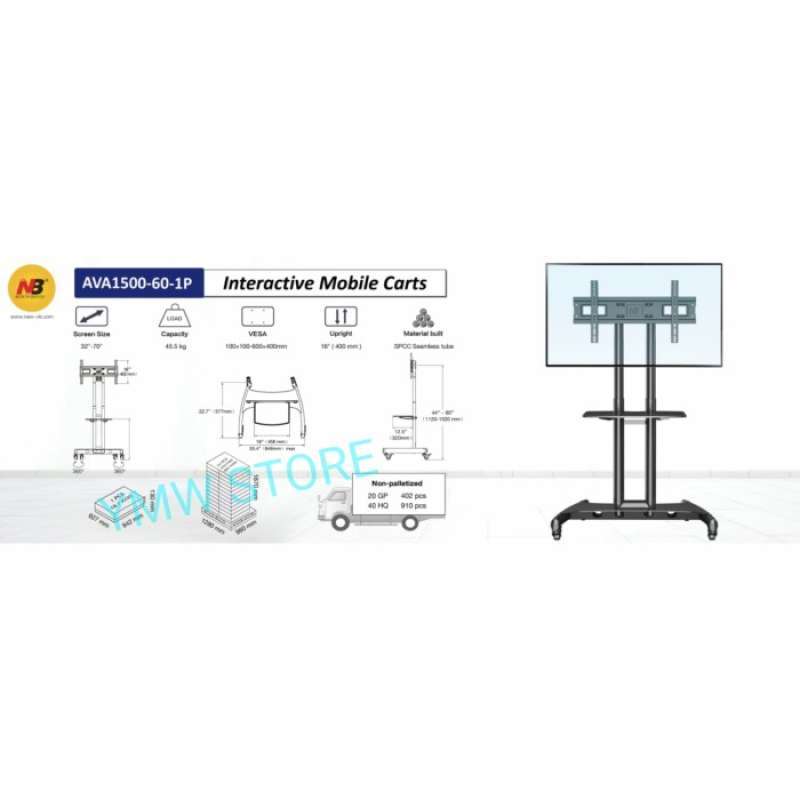Jual Standing Bracket Tv North Bayou Nb Ava1500 / Ava 1500-60-1p 32 ...