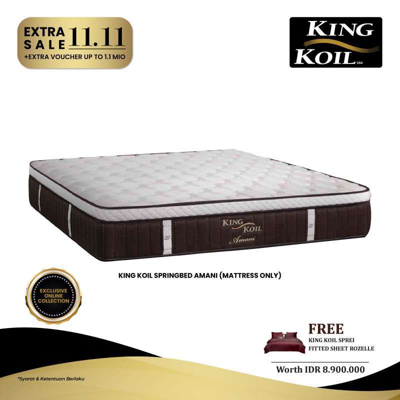 Jual King Koil Kasur Springbed Amani (Mattress Only) Exclusive