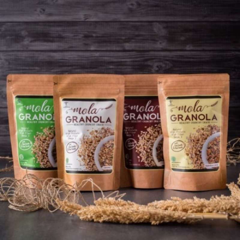 Jual Mola Granola kemasan Terbaru / pelancar Asi / cemilan sehat untuk