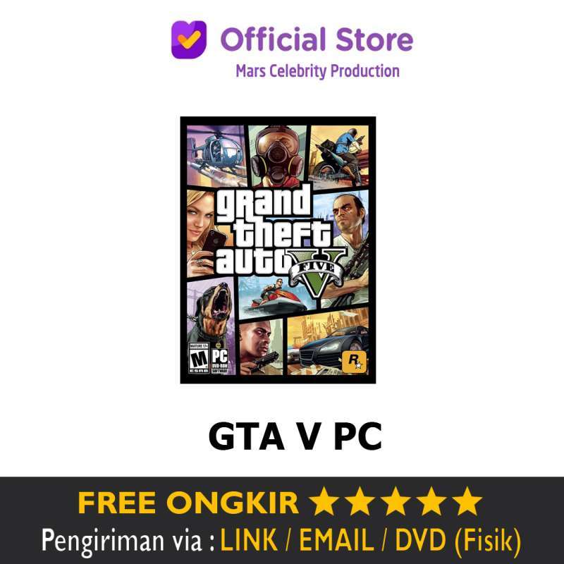 Promo GTA 5 GTA V Full Version Game PC PC Games Terbaru Kaset CD DVD