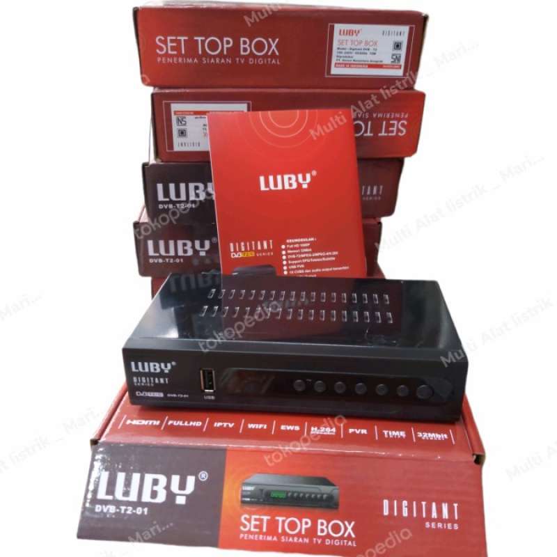 Jual Luby set top box DVB T2 01 STB TV DIGITAL boster antena penjerni