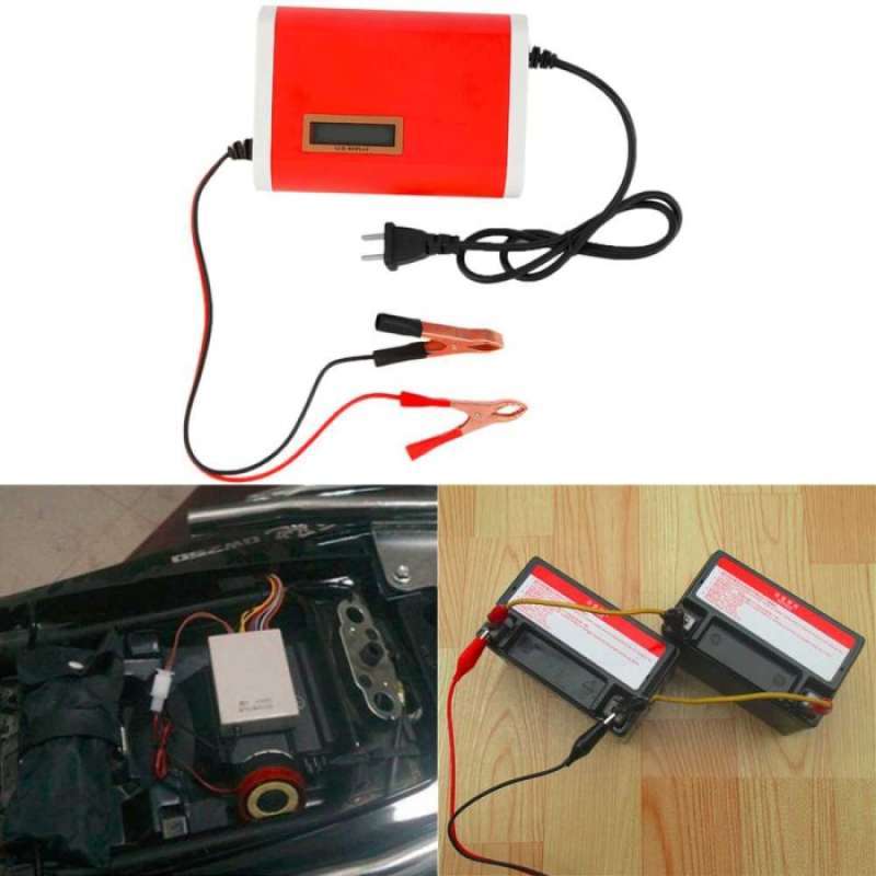 Promo Alat Cas Aki/Accu/Charger Aki Mobil Motor 12V 6A dengan LCD