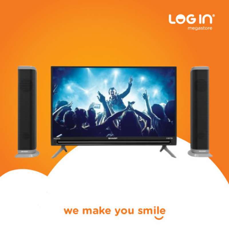 Jual Sharp LED TV 2TC32BD1ITG IIOTO Tower Speakers 32 Inch di Seller