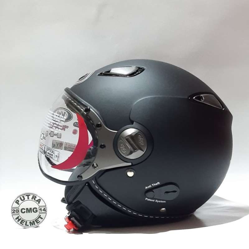 Promo HELM KYT ELSICO BLACK DOF HITAM DOF Diskon 23 di Seller