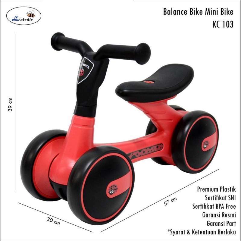 Jual Sepeda Anak Anak Labeille garansi resmi KC 103 Balance Bike Mini