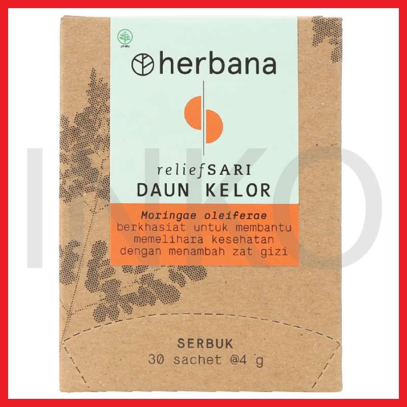 Jual HERBANA RELIEF SARI DAUN KELOR SERBUK SACHET 30X4GR di Seller INKO