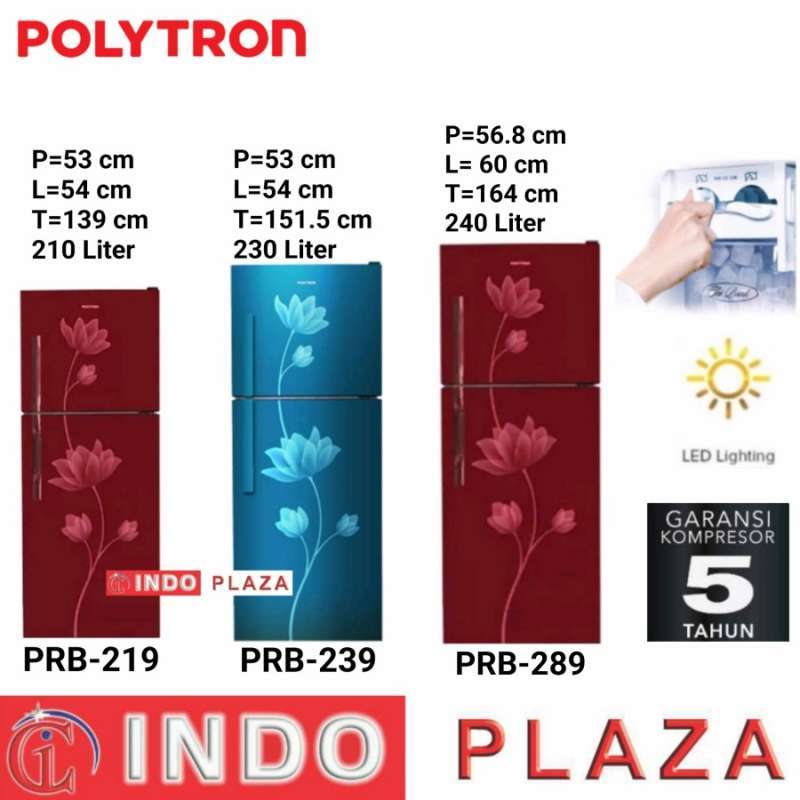 Jual Kulkas 2 Pintu Polytron Prb219 Original, Murah & Diskon Februari ...