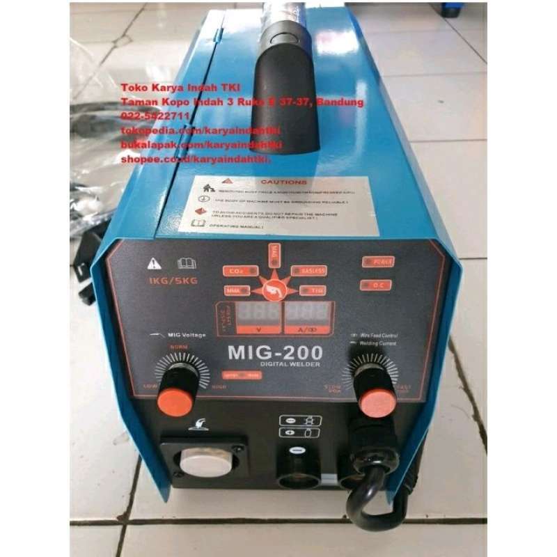Jual Mesin Las MIG MAG 200 A 5 KG CO2 Argon Tanpa Gas Less Aluminium ...
