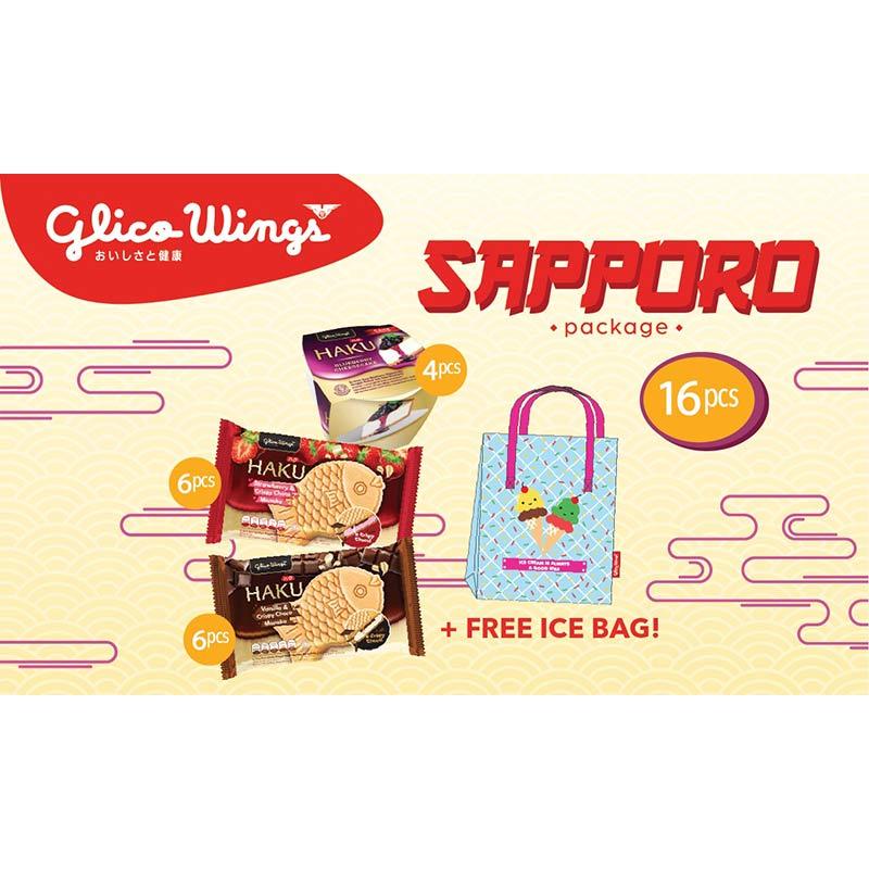 Jual Glico Wings Ice Cream Sapporo Pack + Free Ice Bag Di Seller Blibli