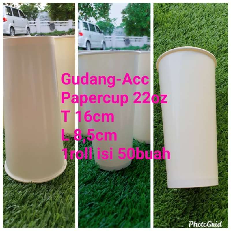 Jual Gelas Paper Cup Cold Gelas Kertas Polos 22Oz Gelas Tahan Panas 22 ...