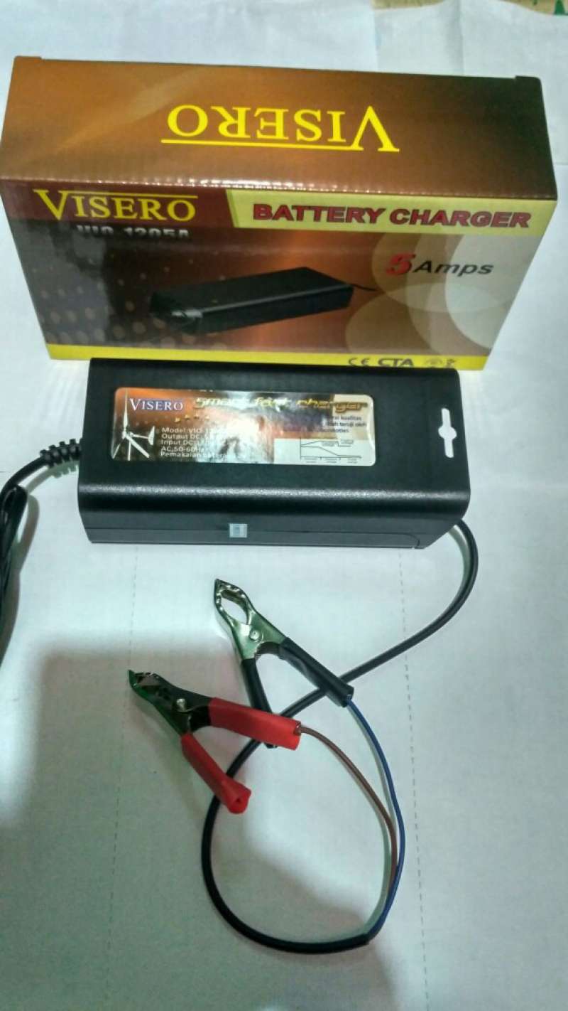 Promo Cas Aki Motor Otomatis 12V 5A Charger Aki 5A Batray Carger 12V