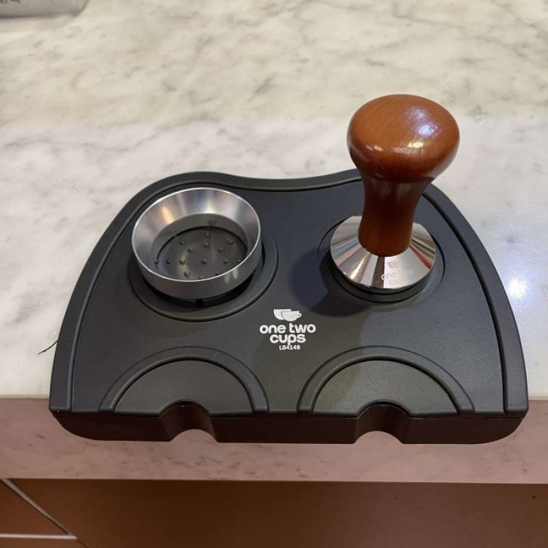 Promo Paket Tamper Kayu 51Mm + Dosing Ring + Tamping Matt Besar