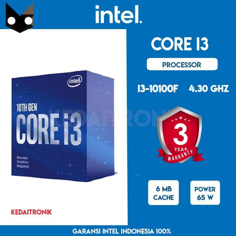 Jual Processor Intel Core i3 10100F LGA 1200 Box CORE I3 4.30 GHz di ...