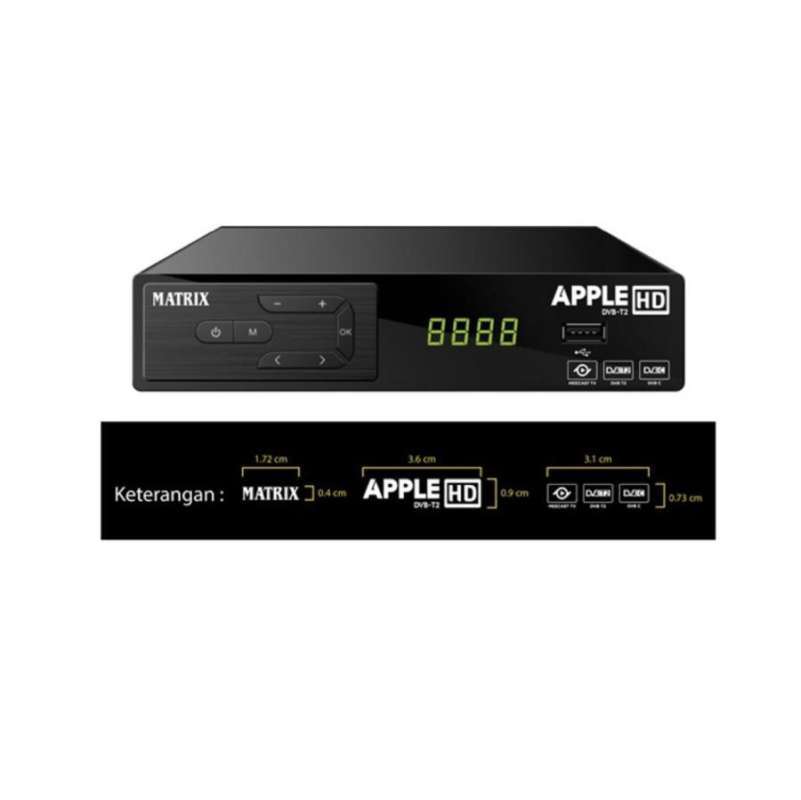 Jual set top box tv digital dvb T2 Matrix Apple new bisa youtube stb