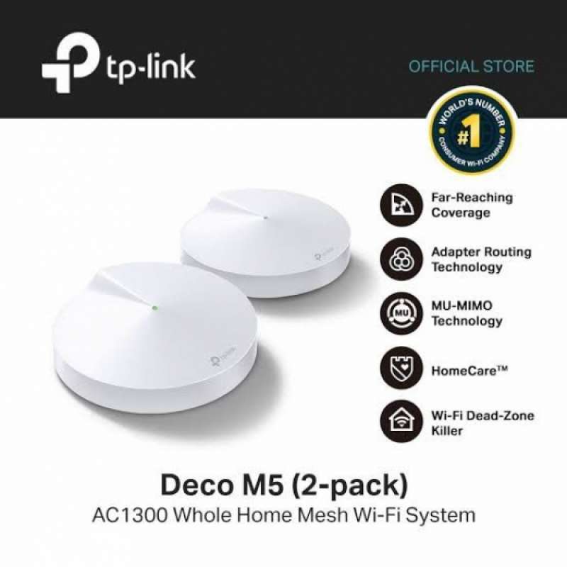 Promo Tplink Deco M5 Ac1300 2Pack Whole Mesh Wifi System Wifi Extender