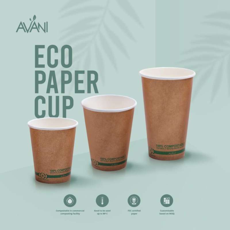 Jual Paper Cup + LID , Gelas dan tutup Ramah Lingkungan Tahan Panas ...