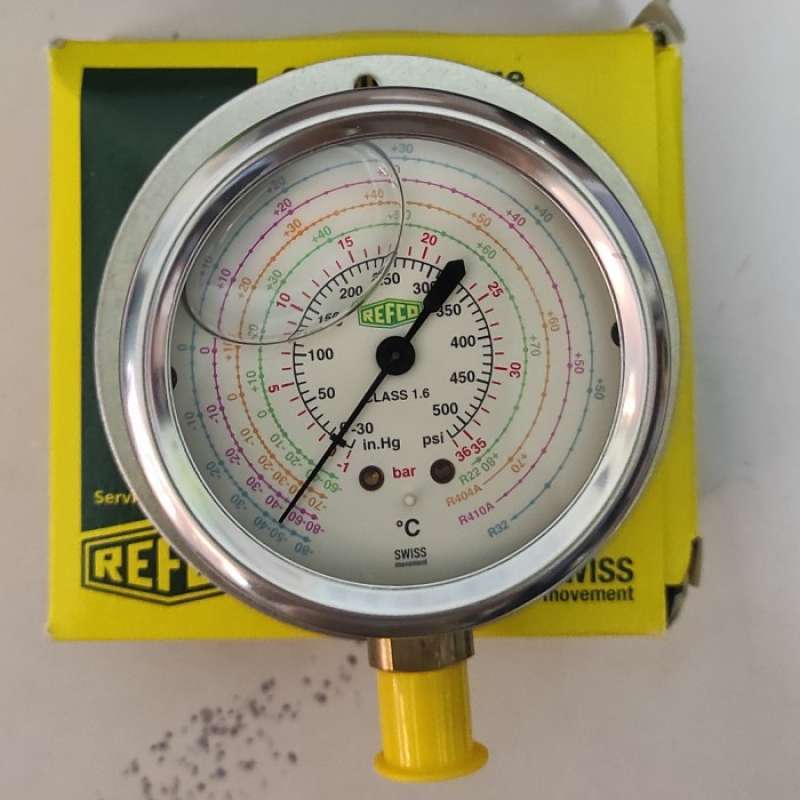 Jual PRESSURE GAUGE REFCO WITH OLI MR206 (R410,R22,R32,R404) LOW