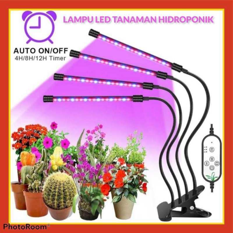Jual Lampu Uv Led Hidroponik Tanaman Growlight Fitolamp Timer 3 Kepala ...
