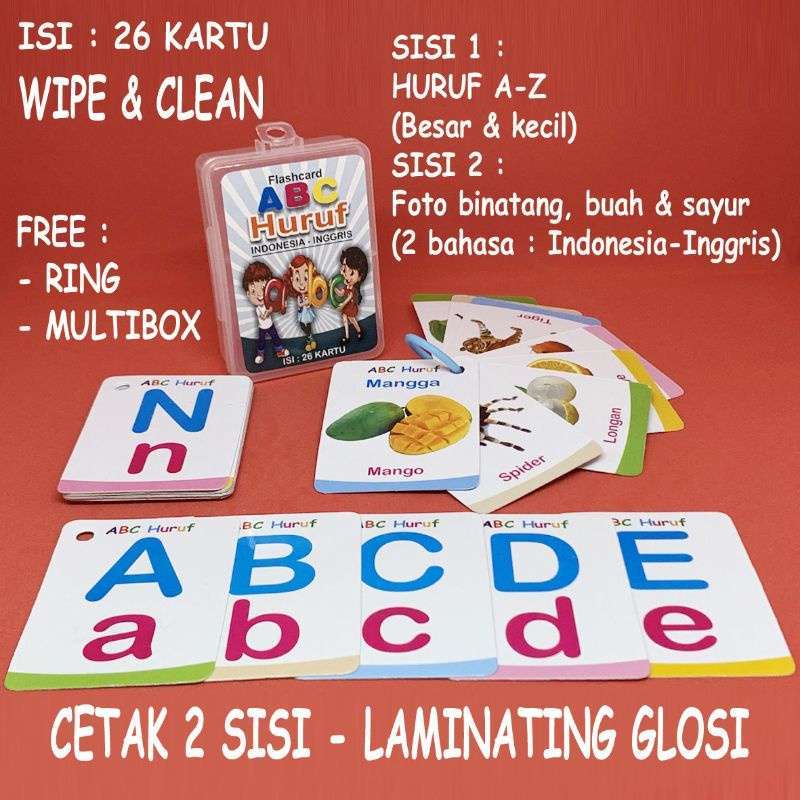 Jual Kaylandut Mainan Edukasi FLASH CARDS / kartu pintar/kartu belajar ...