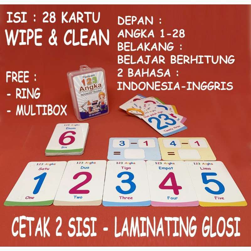 Jual Kaylandut Mainan Edukasi FLASH CARDS / kartu pintar/kartu belajar ...