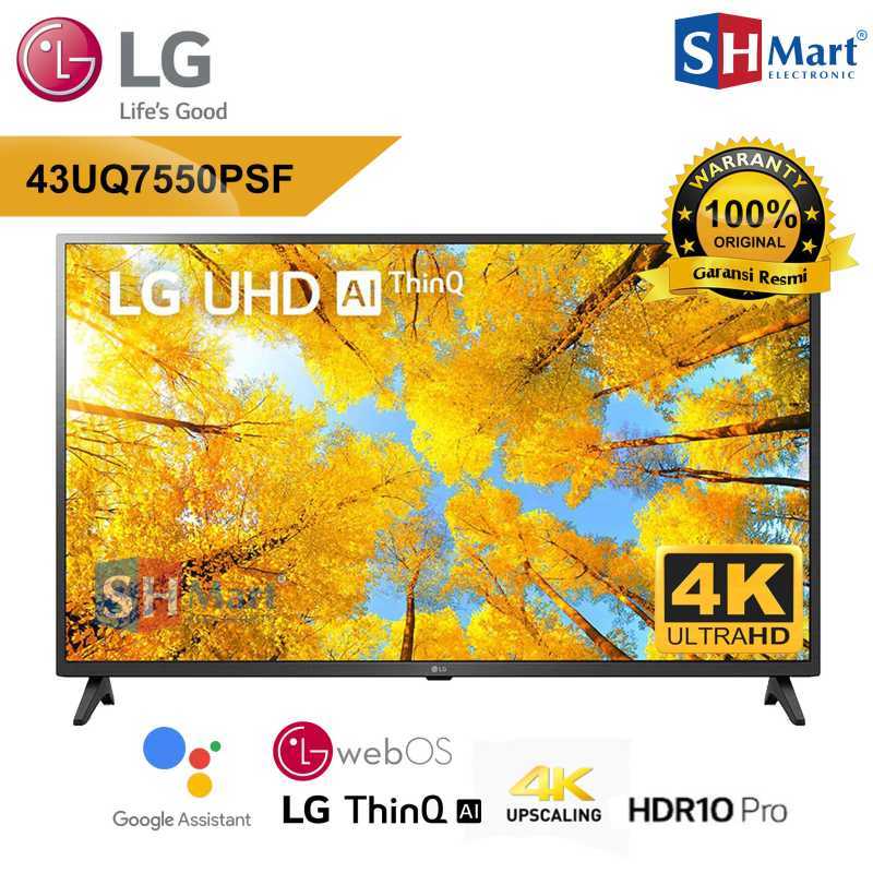 Promo SMART TV LG 43 INCH UHD 4K HDR 43UQ7550 MAGIC REMOTE NEW 2022