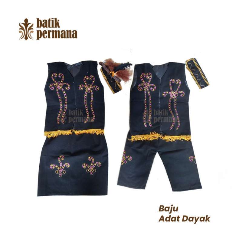 Jual Baju adat dayak sepasang Ukuran TK dan SD di Seller Batik permana