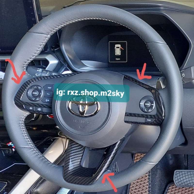 Promo Toyota Raize Cover Carbon Steering Wheel setir Stir Daihatsu Rocky Diskon 29 di Seller