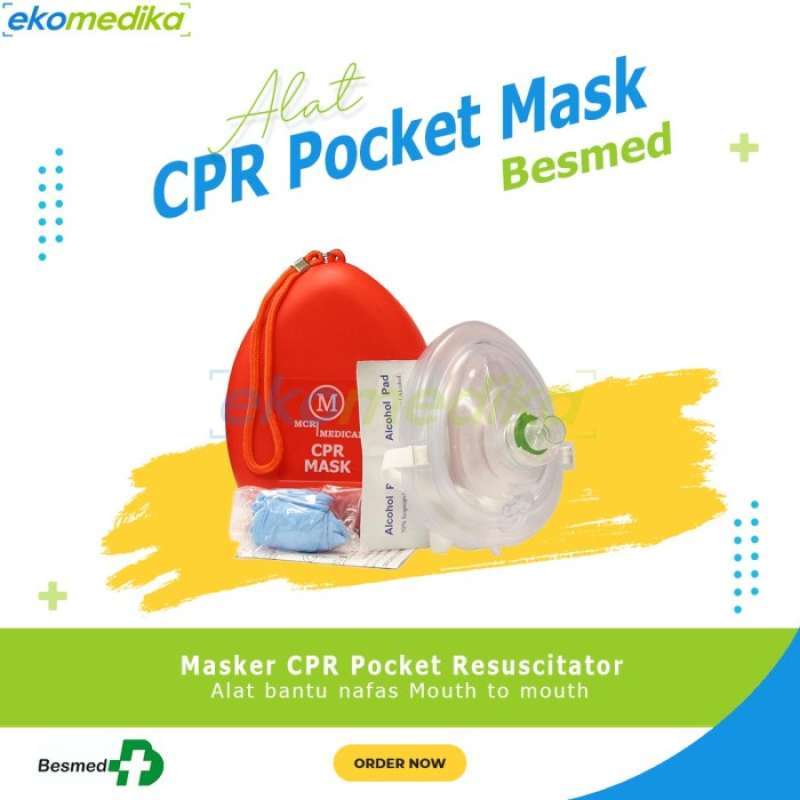 Promo CPR Pocket Mask / CPR Masker BESMED Alat bantu nafas Mouth to