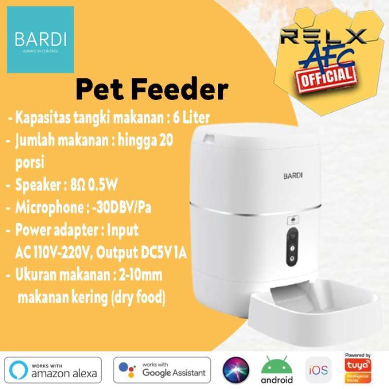 Jual Bardi Dispenser Makanan Pet Feeder Dog Cat Wifi For Iot Home Auto