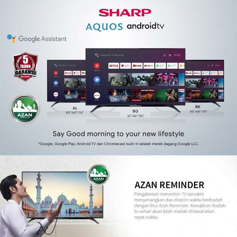 Promo Sharp 2tc50bg1i Aquos Smart Led Tv Fhd Android [50 Inch] Diskon