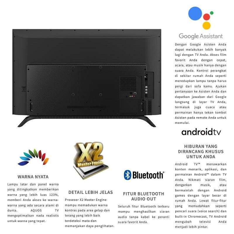 Promo Sharp 2tc50bg1i Aquos Smart Led Tv Fhd Android [50 Inch] Diskon
