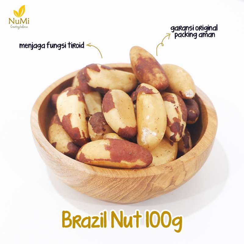 Jual 100g Roasted Brazil Nuts Kacang Brazil Bulk Bin Di Seller Numi